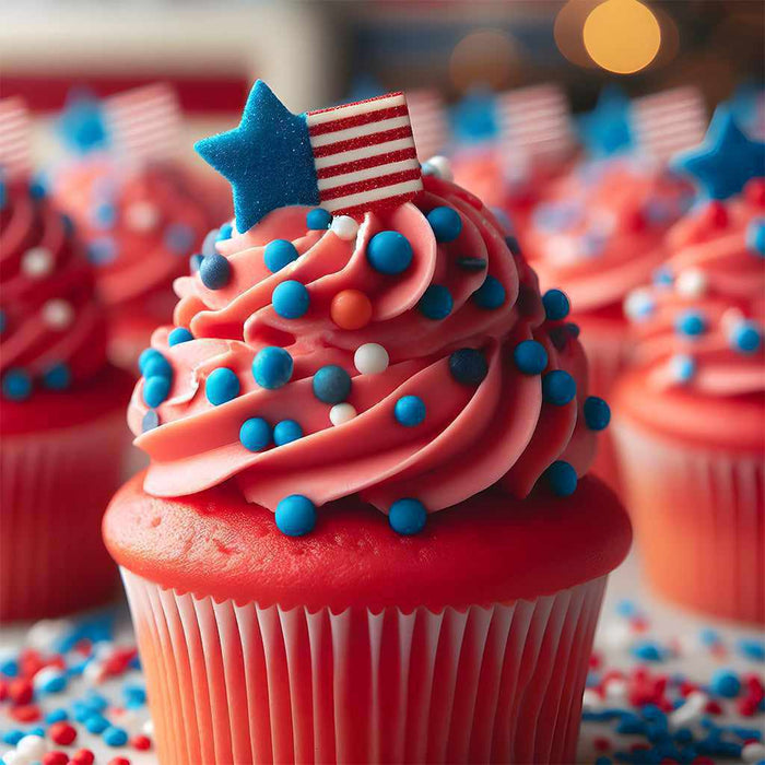 Cupcake covered in Blue Krazy Sprinkles