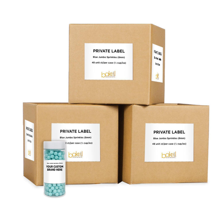 Blue 8mm Beads Sprinkles | Private Label  (48 units per/case) | Bakell