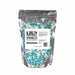 a pound bag of blue and white baby feet sprinkle shapes