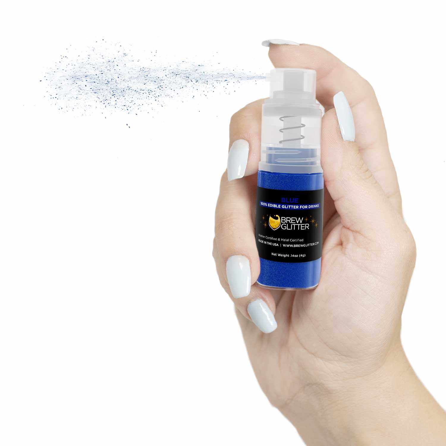 Purchase Blue Edible Glitter Mini Spray Pump | Quick Action Applicator