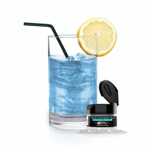Blue Color Changing Beverage & Drink Glitter 100% Edible Glitter | Bakell.com