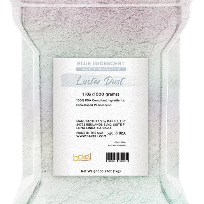 Blue Iridescent Luster Dust Pearlized  Powder | Bakell