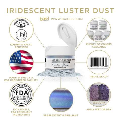 Blue Iridescent Luster Dust-Iridescent Luster Dusts-bakell