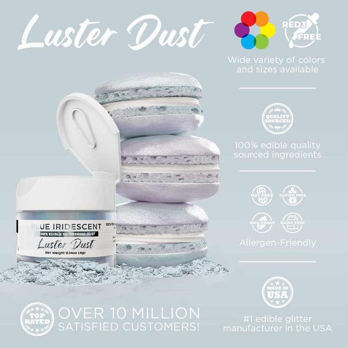 Blue Iridescent Luster Dust Wholesale-Wholesale_Luster Dust-bakell