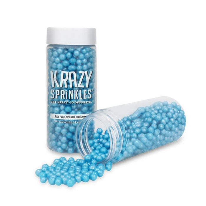 Blue Pearl 4mm Beads Krazy Sprinkles | Bakell