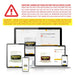 Gold edible glitter in a clear jar, displayed on various devices showing product pages.