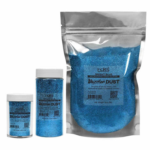 Bright Blue Ultrafine Holographic Craft Glitter Dazzler Dust | Premium Polyester Non-Toxic | Bakell-B2C_Dazzler Dust-bakell