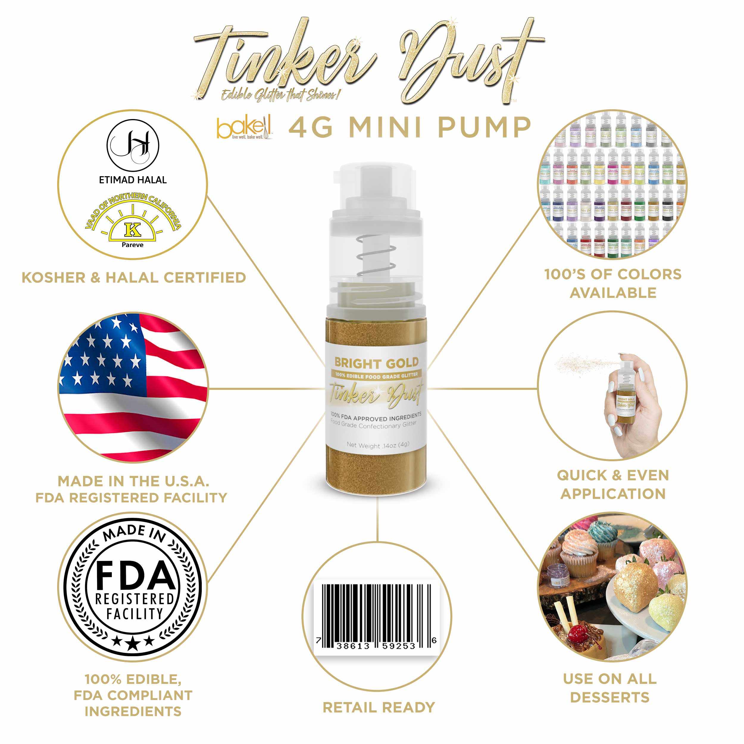 Purchase Bright Gold Tinker Dust | Available in New 4g Miniature Pump