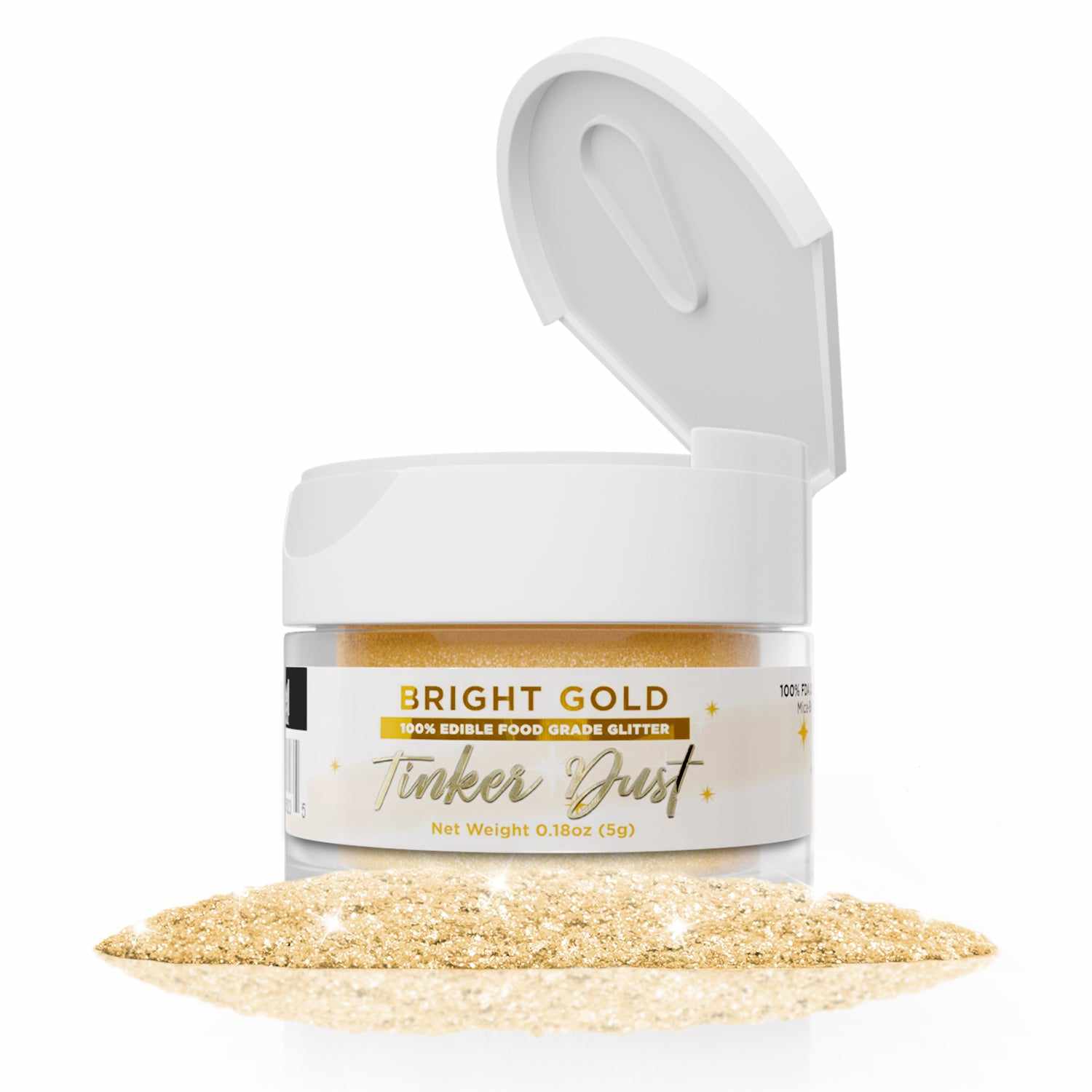 Bright Gold Edible Tinker Dust | #1 Site for 100% Edible Glitter