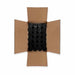 Open cardboard box filled with 24 black 45g jars of Bright Gold Tinker Dust® Glitter.