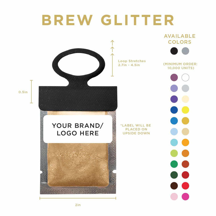 Buy Bronze Private Label Brew Glitter Hang Tags | Bakell