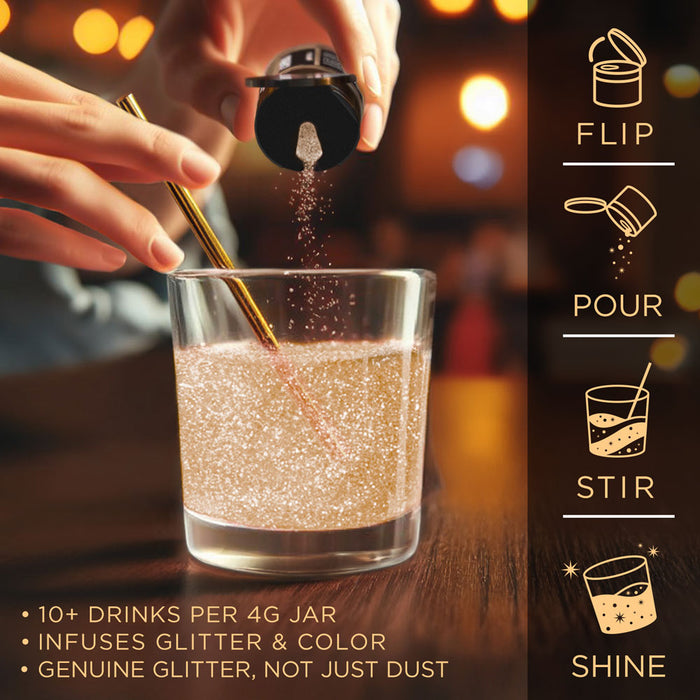 Bronze Edible Glitter for Drinks | Brew Glitter