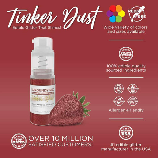 Burgundy Red Tinker Dust® Glitter | 4g Spray Pump Wholesale-Wholesale_Tinker Dust_Mini Pumps-bakell