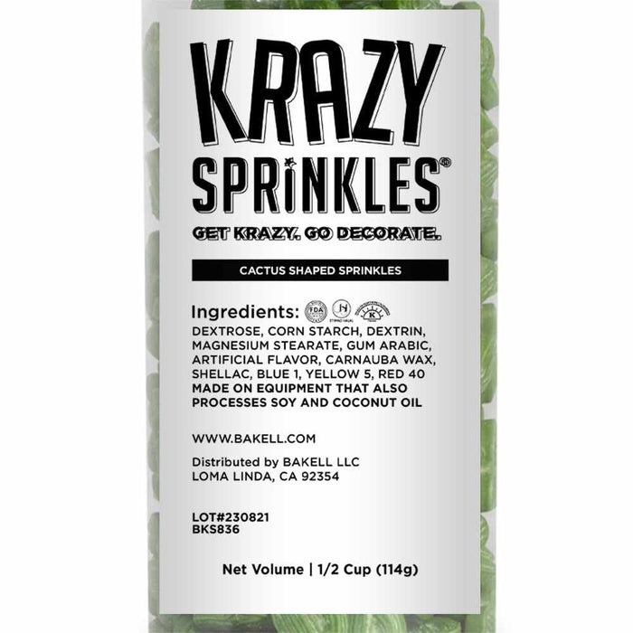 Cactus Shaped Sprinkles – Krazy Sprinkles® Bakell.com