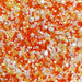 Candy Corn Rimming Sugar: sparkling white, yellow, and orange sugar crystals for cocktails.
