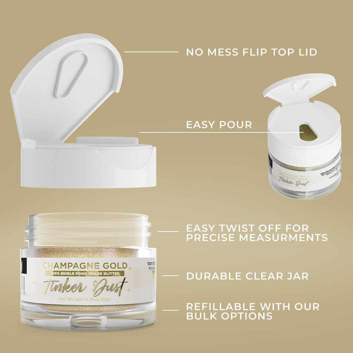 Champagne Gold Tinker Dust® Glitter | Private Label-Private Label_Tinker Dust-bakell