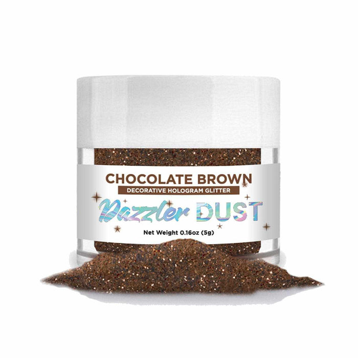 Chocolate Brown Dazzler Dust® 5 Gram Jar-Dazzler Dust_5G_Google Feed-bakell