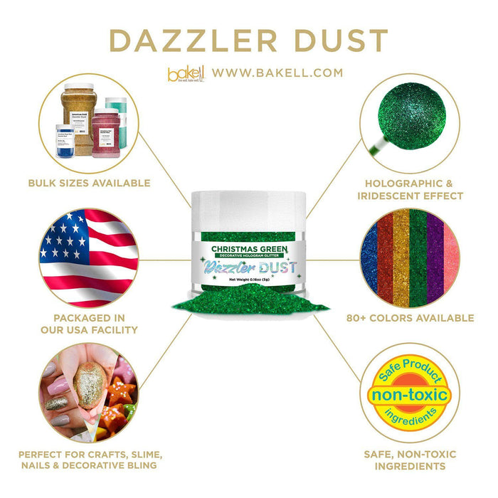 Christmas Green Decorating Dazzler Dust | Bakell® Bakell.com