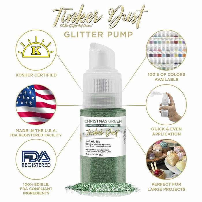 Buy Christmas Green Glitter Spray Pump | Tinker Dust | Bakell