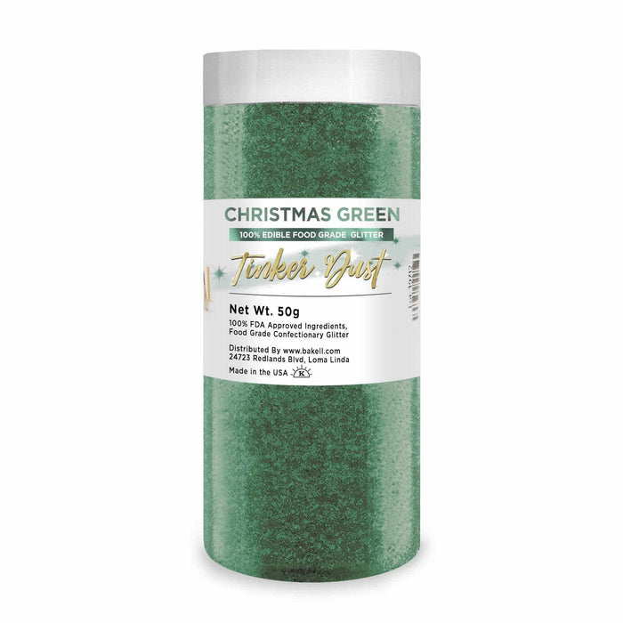 5g Jar Christmas Green Tinker Dust Edible Glitter | Bakell