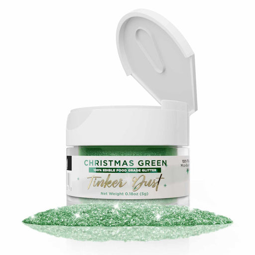 5g Jar Christmas Green Tinker Dust Edible Glitter | Bakell