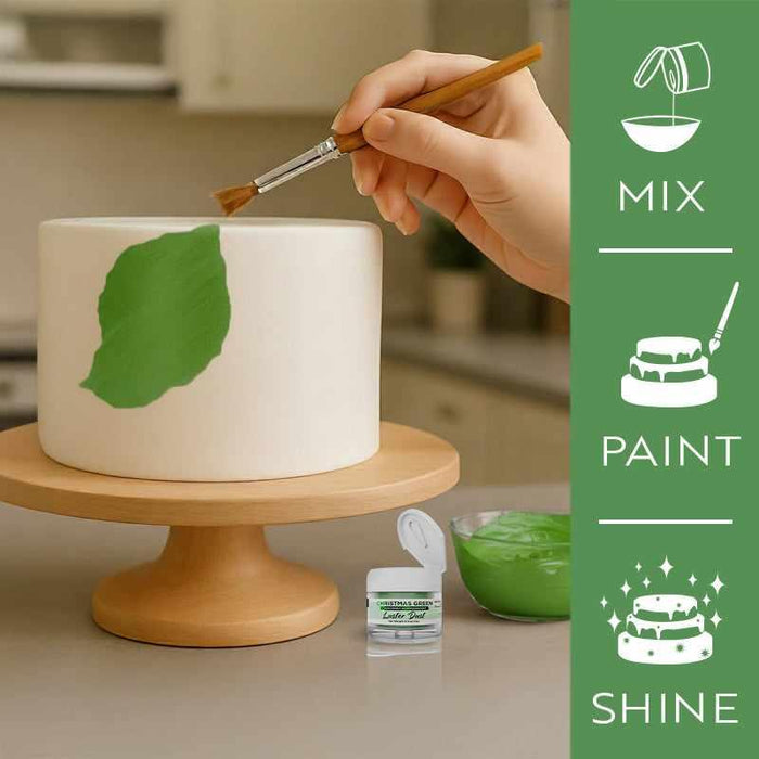 Christmas Green Luster Dust Bulk Size-Bulk_Luster Dust-bakell