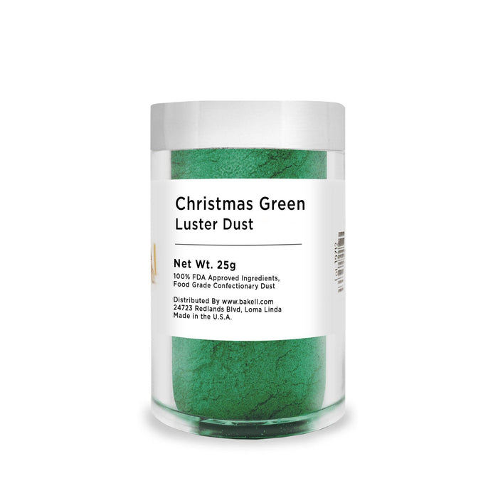 Christmas Green Edible Pearlized Luster Dust  | Bakell