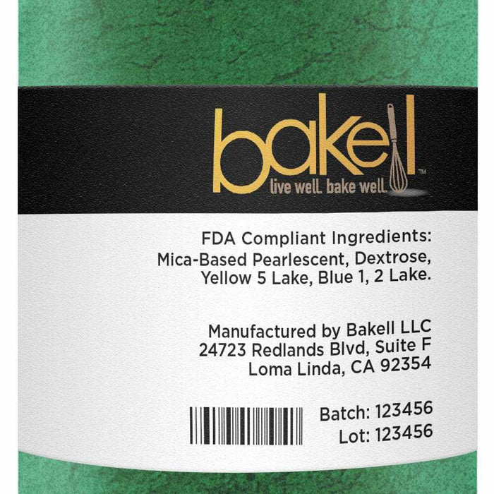 Christmas Green Edible Pearlized Luster Dust  | Bakell