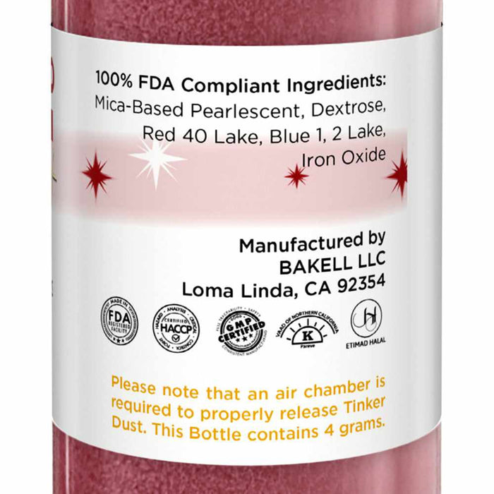 Christmas Red Tinker Dust Edible Glitter | Mini 4g Spray Pumps | New!