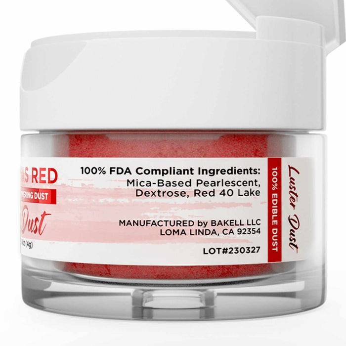 Christmas Red Luster Dust 4 Gram Jar-Luster Dust_4G_Google Feed-bakell