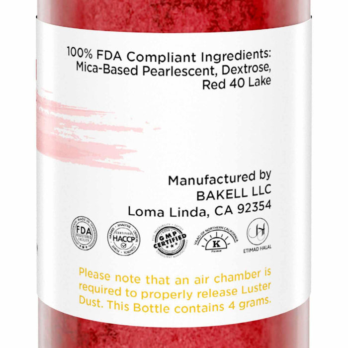 Christmas Red Luster Dust 4g Mini Pump-B2C_Luster Dust_Mini Pump-bakell