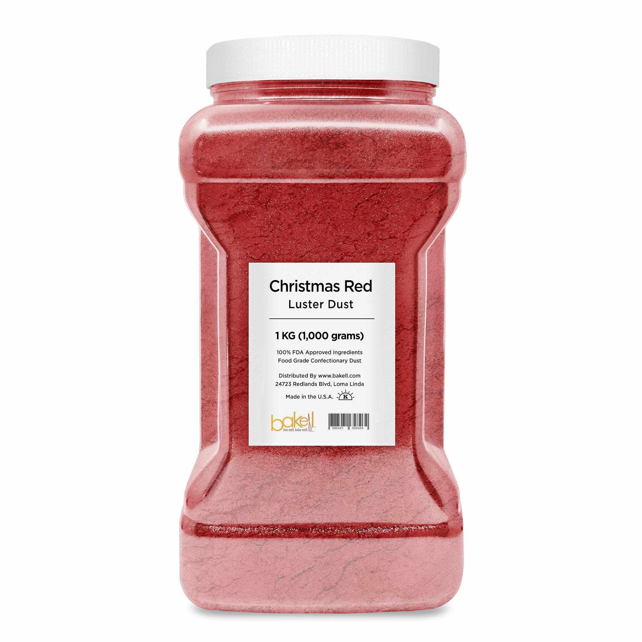 Christmas Red Edible Pearlized Luster Dust | Bakell