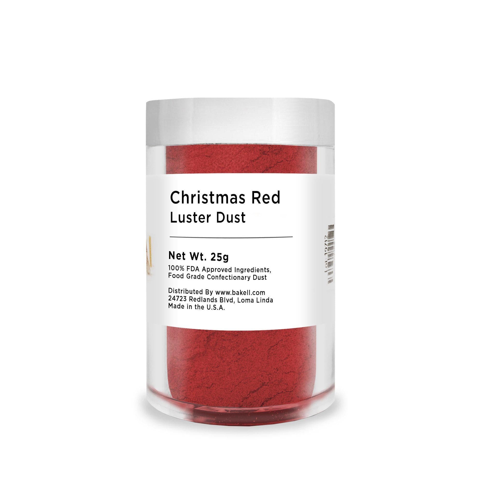 Christmas Red Edible Pearlized Luster Dust | Bakell