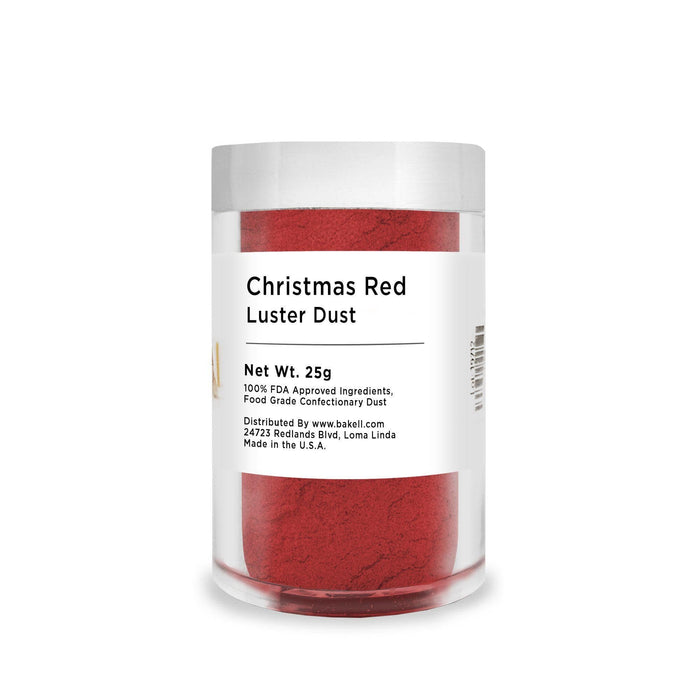 Christmas Red Edible Pearlized Luster Dust | Bakell