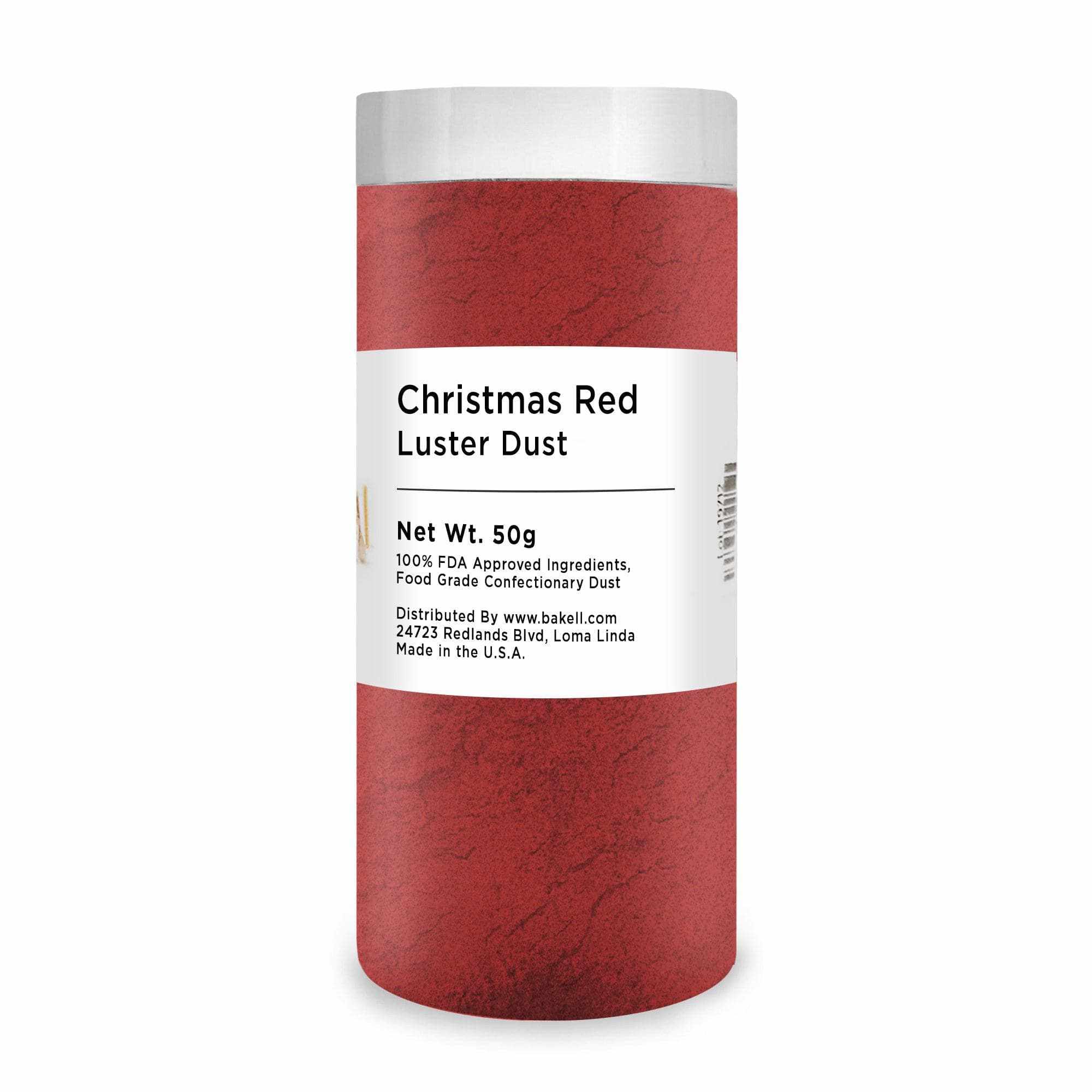 Christmas Red Edible Pearlized Luster Dust | Bakell