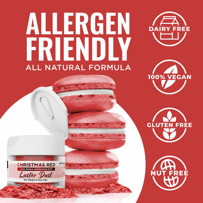 Christmas Red Luster Dust Private Label-Private Label_Luster Dust-bakell