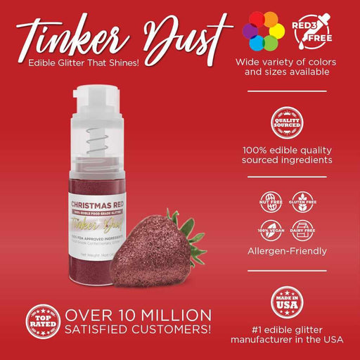 Christmas Red Tinker Dust® Glitter | 4g Spray Pump Wholesale-Wholesale_Tinker Dust_Mini Pumps-bakell