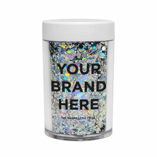 Chunky Rainbow Holographic Hexagon Mix Craft Glitter Dazzler Dust | Private Label | Premium Polyester Non-Toxic | Bakell-Private Label_Dazzler Dust-bakell