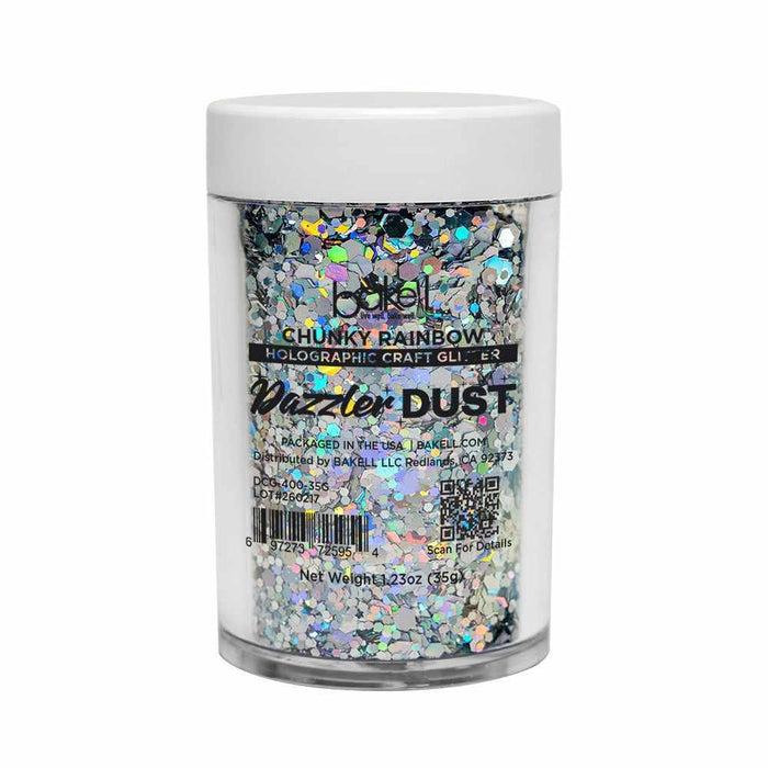 Chunky Rainbow Hexagon Mix Holographic Craft Glitter Dazzler Dust | Premium Polyester Non-Toxic | Bakell-B2C_Dazzler Dust-bakell