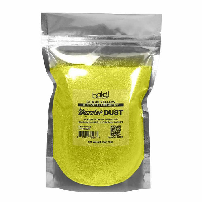 Citrus Yellow Ultrafine Iridescent Craft Glitter Dazzler Dust | Premium Polyester Non-Toxic | Bakell-B2C_Dazzler Dust-bakell