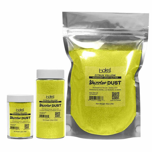 Citrus Yellow Ultrafine Iridescent Craft Glitter Dazzler Dust | Premium Polyester Non-Toxic | Bakell-B2C_Dazzler Dust-bakell