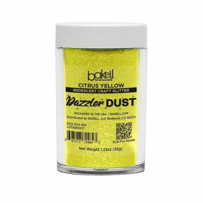 Citrus Yellow Ultrafine Iridescent Craft Glitter Dazzler Dust | Premium Polyester Non-Toxic | Bakell-B2C_Dazzler Dust-bakell