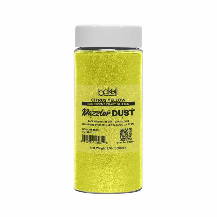 Citrus Yellow Ultrafine Iridescent Craft Glitter Dazzler Dust | Premium Polyester Non-Toxic | Bakell-B2C_Dazzler Dust-bakell
