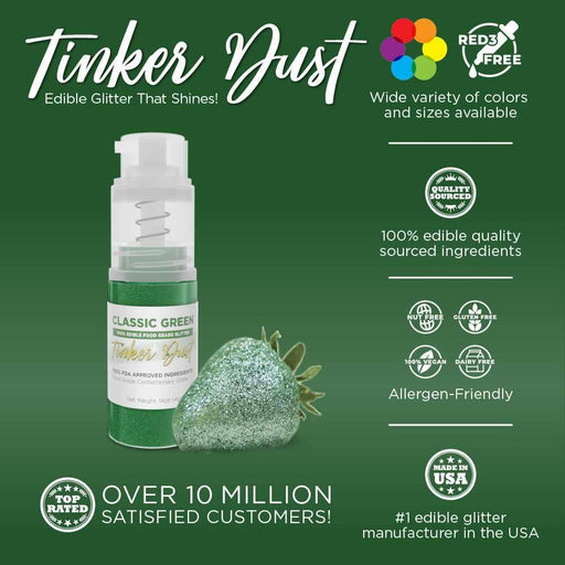 Classic Green Tinker Dust® Glitter | 4g Spray Pump Private Label-Private Label_Tinker Dust_Mini Pump-bakell