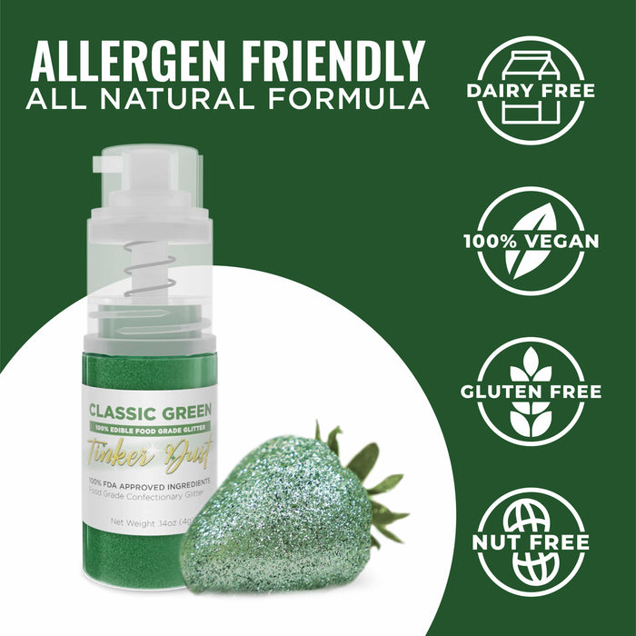 Classic Green Tinker Dust® Glitter | 4g Spray Pump Wholesale-Wholesale_Tinker Dust_Mini Pumps-bakell