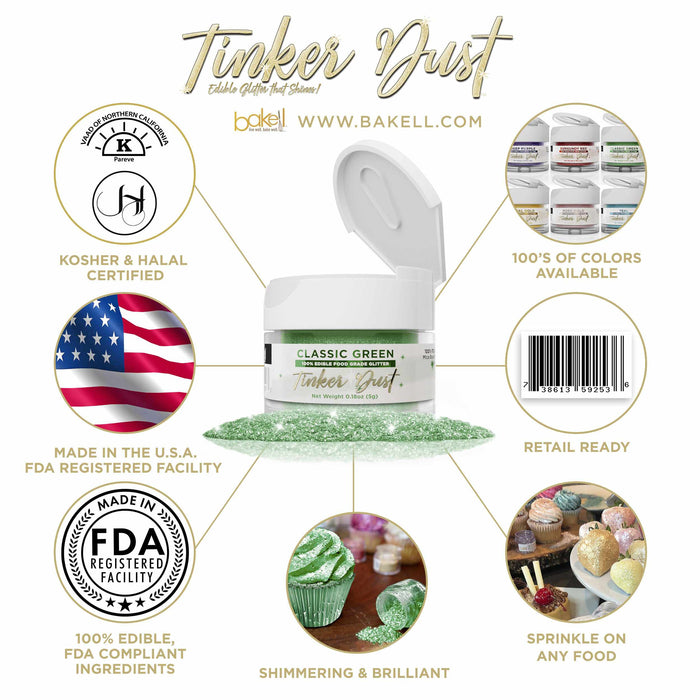 Wholesale Classic Green Tinker Dust | More Glittery | Bakell