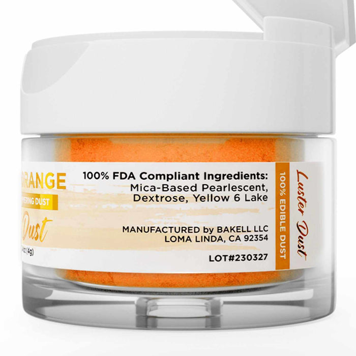 Classic Orange Luster Dust 4 Gram Jar-Luster Dust_4G_Google Feed-bakell