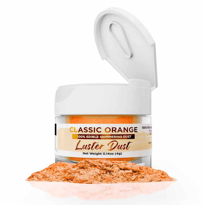 Classic Orange Luster Dust Edible | Bakell-Luster Dusts-bakell