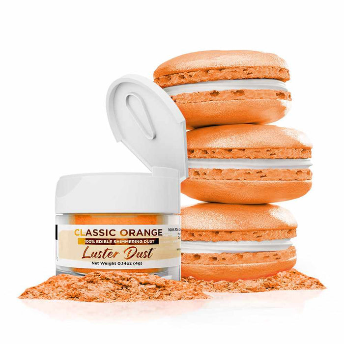 Classic Orange Luster Dust Edible | Bakell-B2C_Luster Dust-bakell