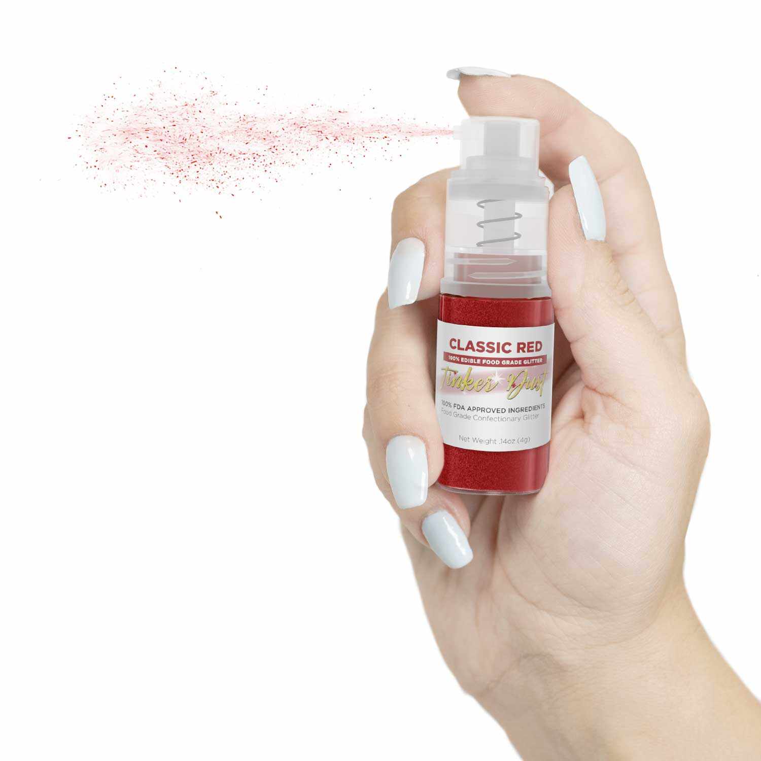 Classic Red Edible Glitter Spray 4g Pump | Tinker Dust® | Bakell